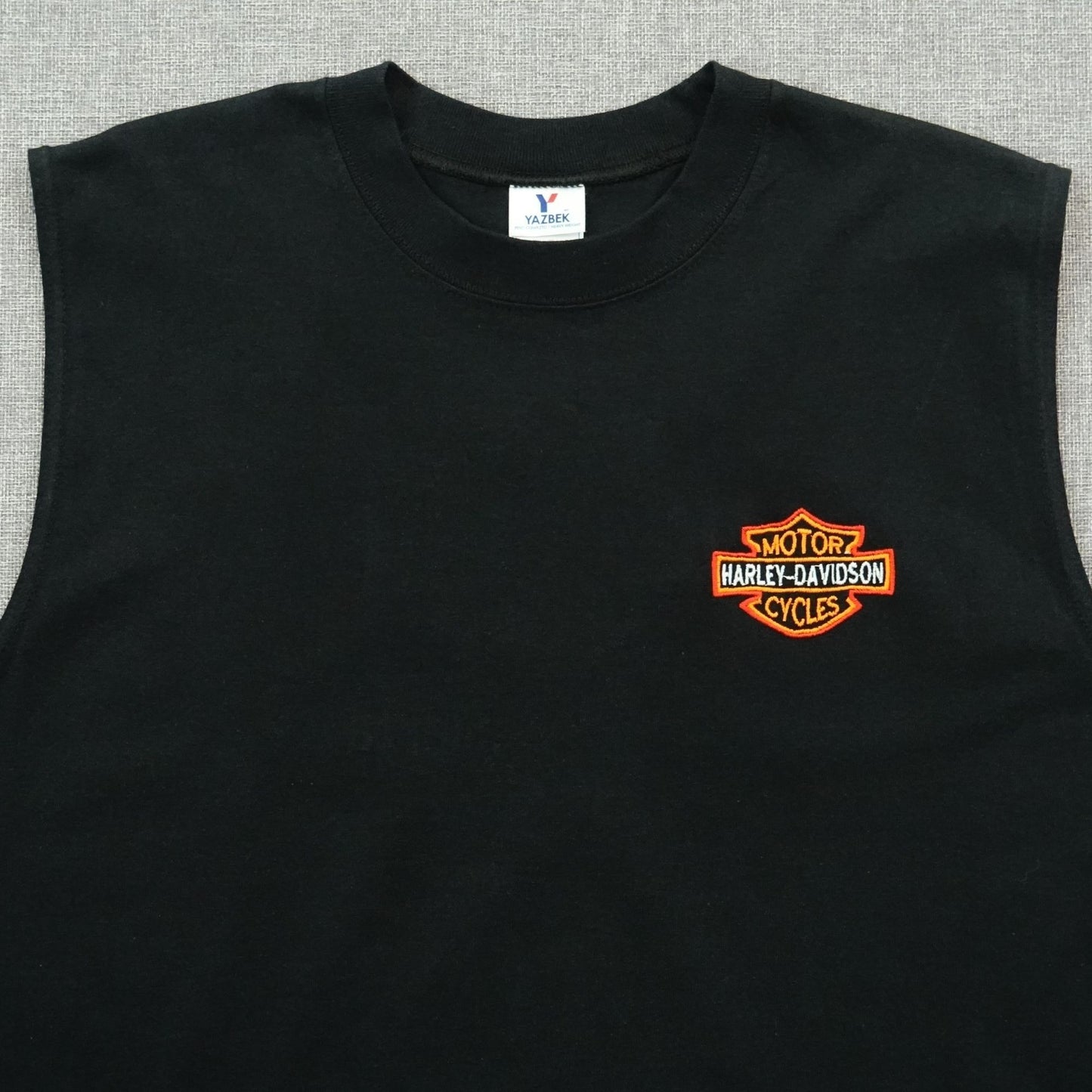 Harley-Davidson Style Black Muscle Tank L Biker Sleeveless Tee