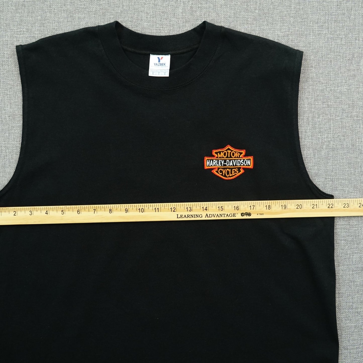 Harley-Davidson Style Black Muscle Tank L Biker Sleeveless Tee