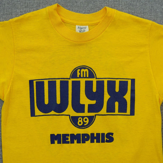 True Vintage 80's Memphis WLYX 89 FM Alternative Radio Tee - Size XS