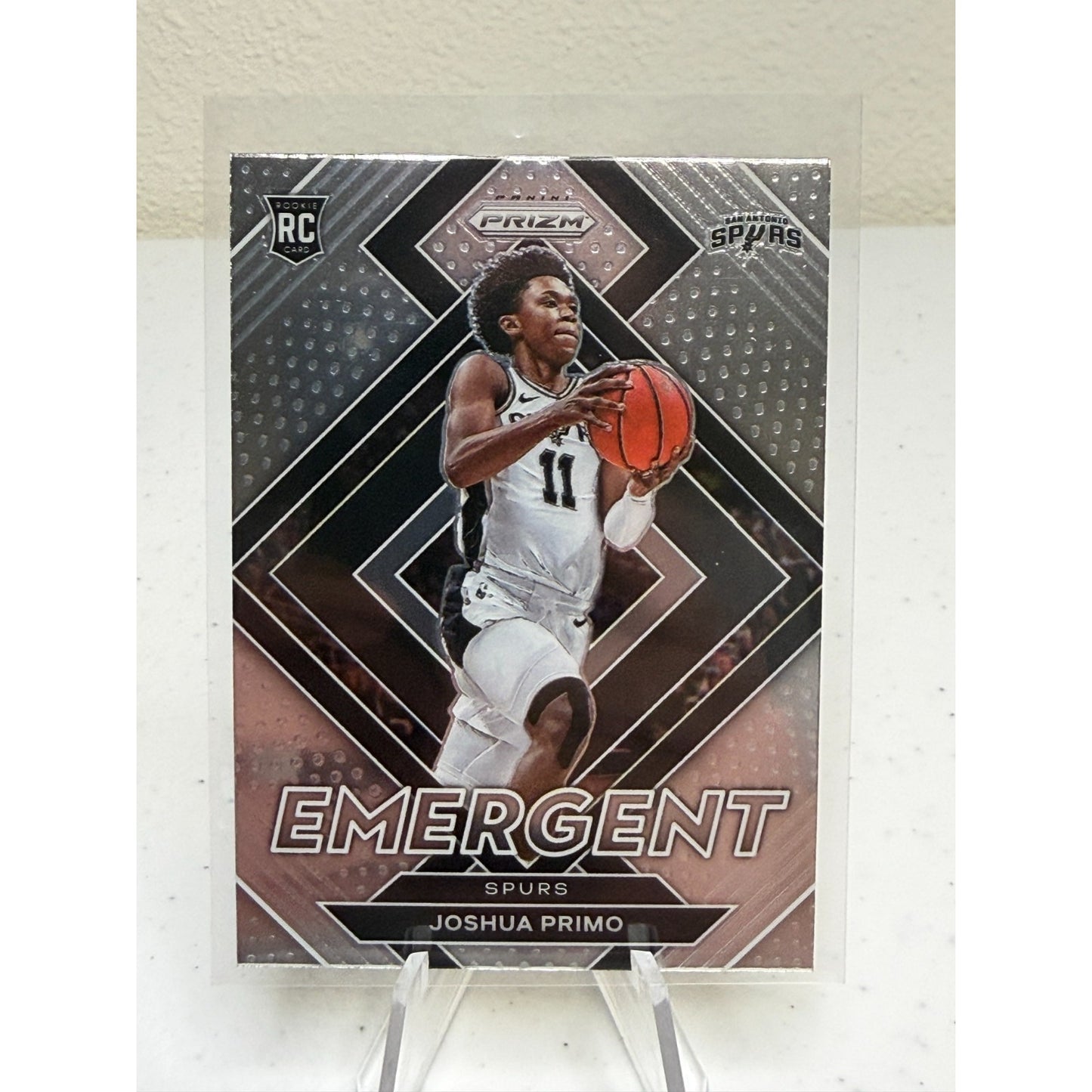 2021-22 Panini Prizm Basketball Joshua Primo RC Silver Emergent #17