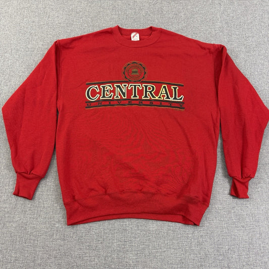 Vintage Central Washington University Red Jerzees Crewneck Sweatshirt Size Large