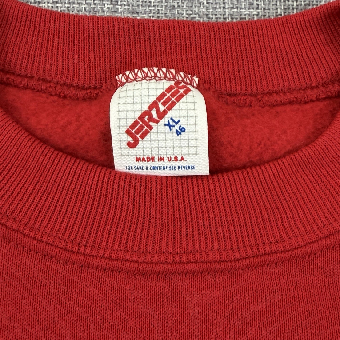 Vintage Central Washington University Red Jerzees Crewneck Sweatshirt Size Large