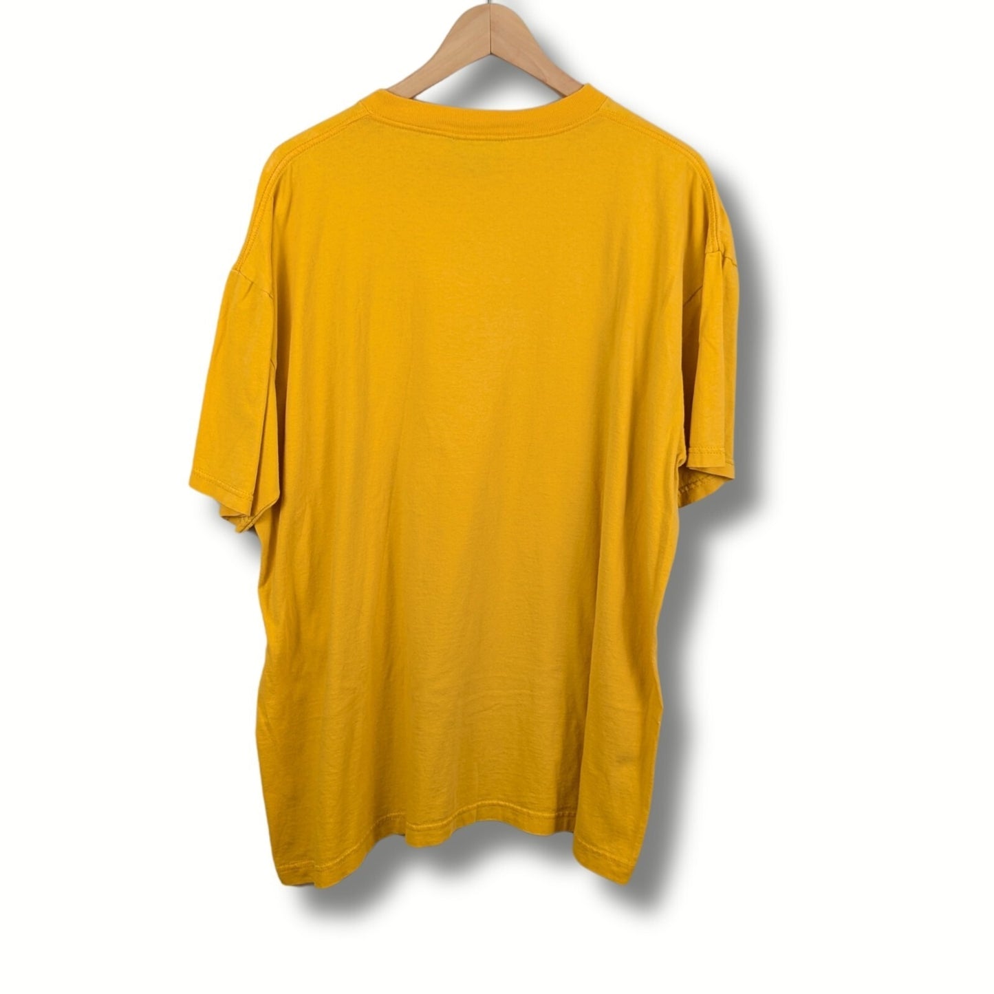 Vintage Nautica Spell Out Logo T-Shirt Yellow XL 90s Graphic Tee USA Style