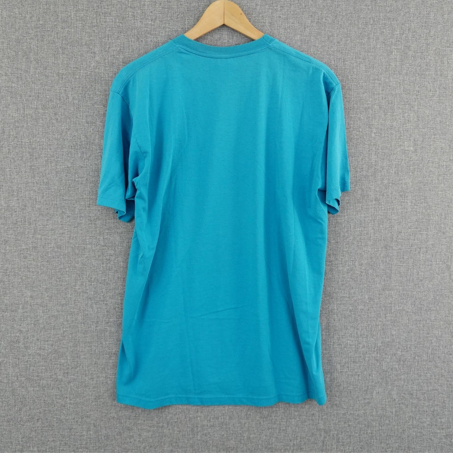 Vintage 90's Jerzees 50/50 Blank Blue/Turquoise Tee - Size L