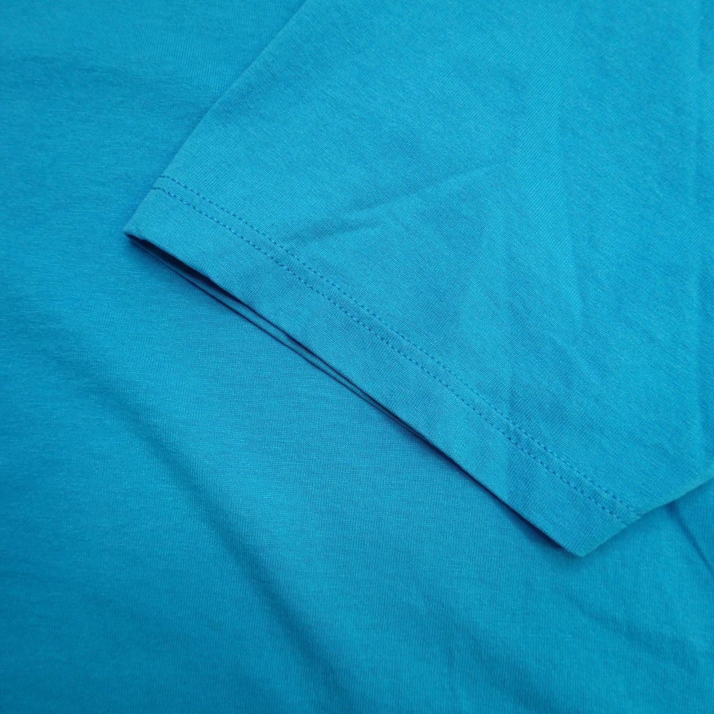 Vintage 90's Jerzees 50/50 Blank Blue/Turquoise Tee - Size L