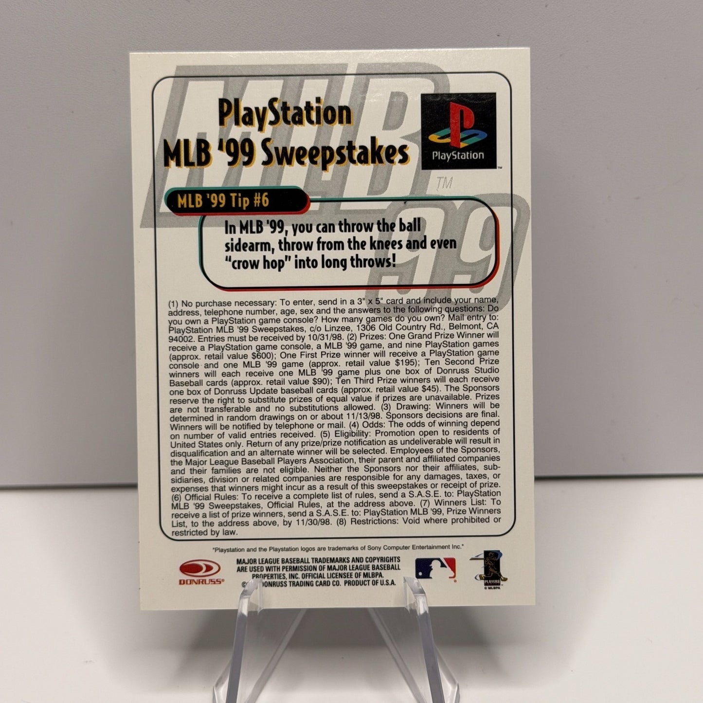 1998 Donruss - Derek Jeter MLB 99 Sweepstakes #6