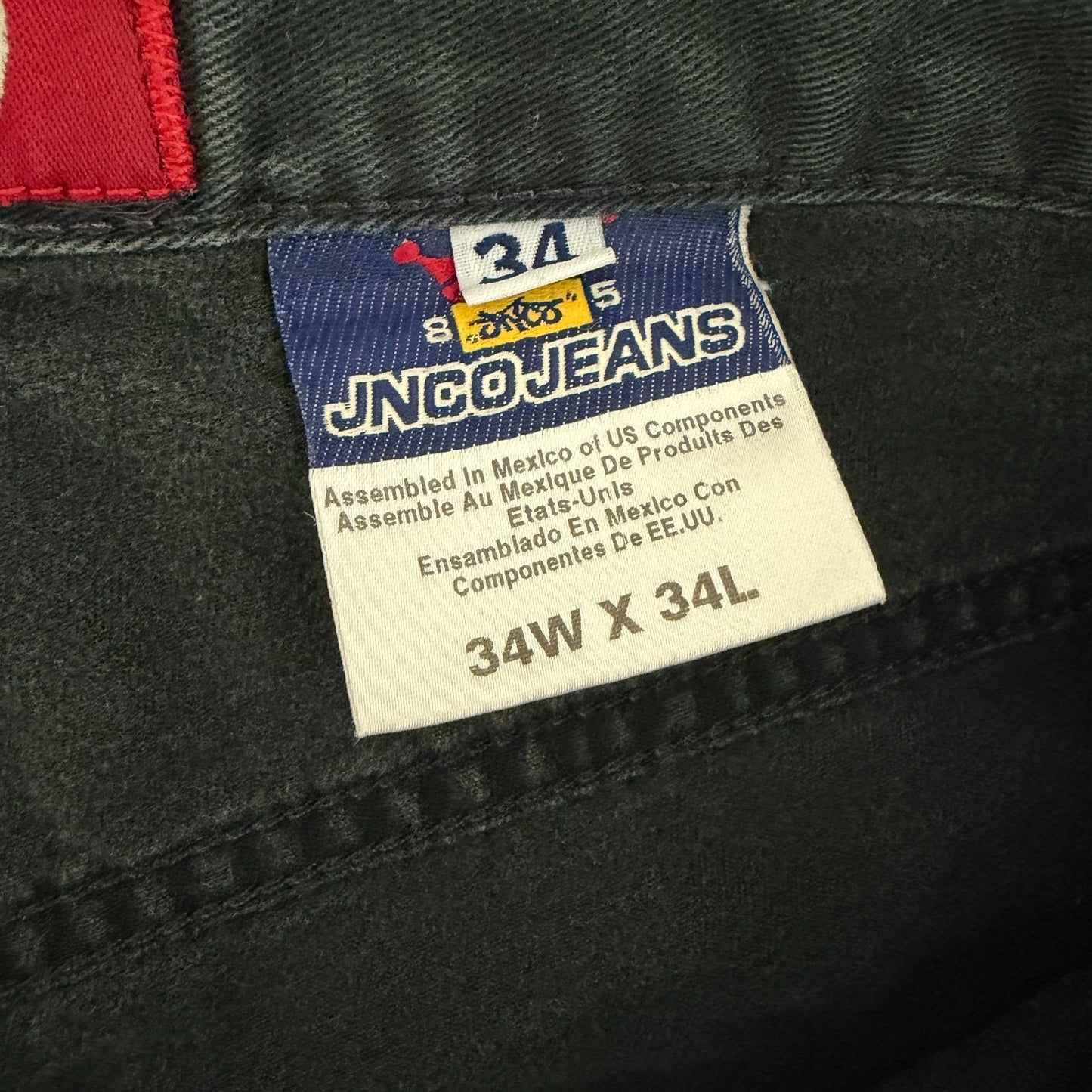 JNCO Jeans 34x34 Green Crown Logo Cargo Pants Y2K Wide Leg Grail USA Style