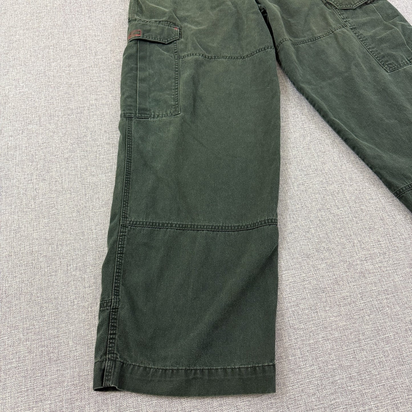 JNCO Jeans 34x34 Green Crown Logo Cargo Pants Y2K Wide Leg Grail USA Style