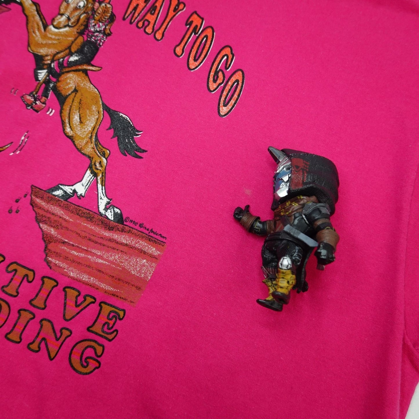 Vintage 1990 Competitive Trail Riding Horse Tee - Size XL Single Stitch