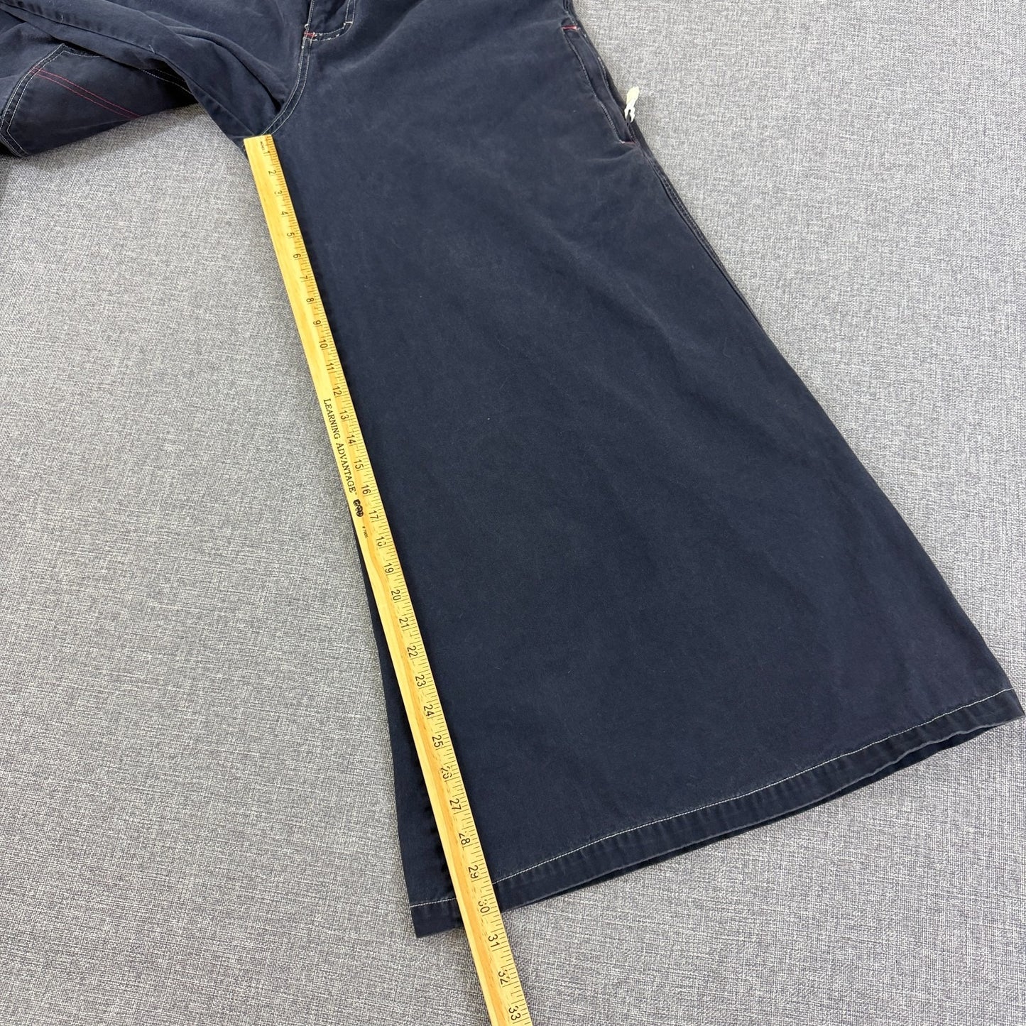 Vintage Y2K Kik Wear  Baggy Rave Pants Faded Black Size 34 Denim Jeans (33x30)