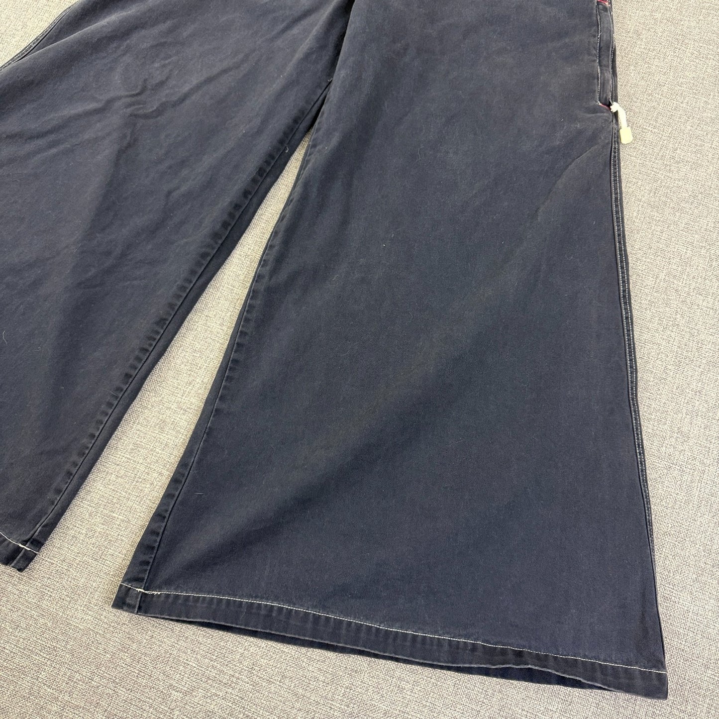 Vintage Y2K Kik Wear  Baggy Rave Pants Faded Black Size 34 Denim Jeans (33x30)