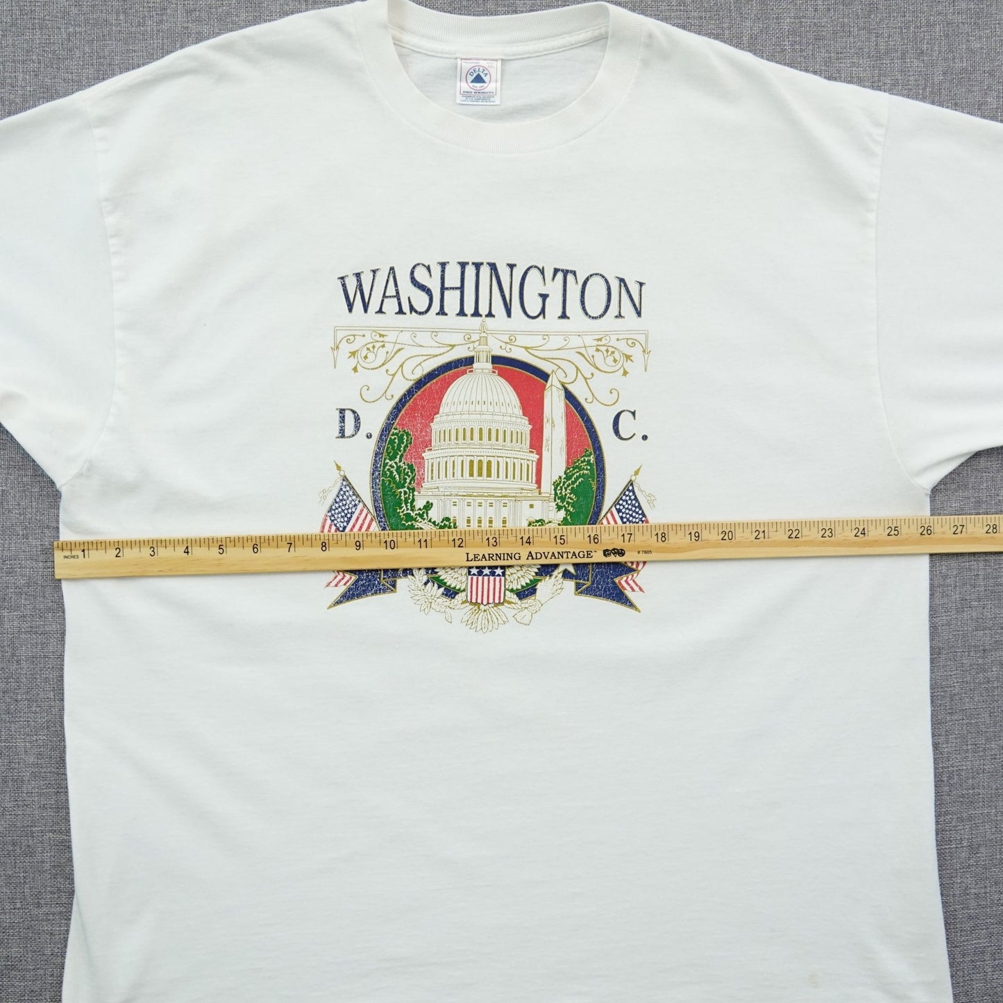 Vintage 90s Washington DC Capitol Eagle Flag T-Shirt - Size 2XL